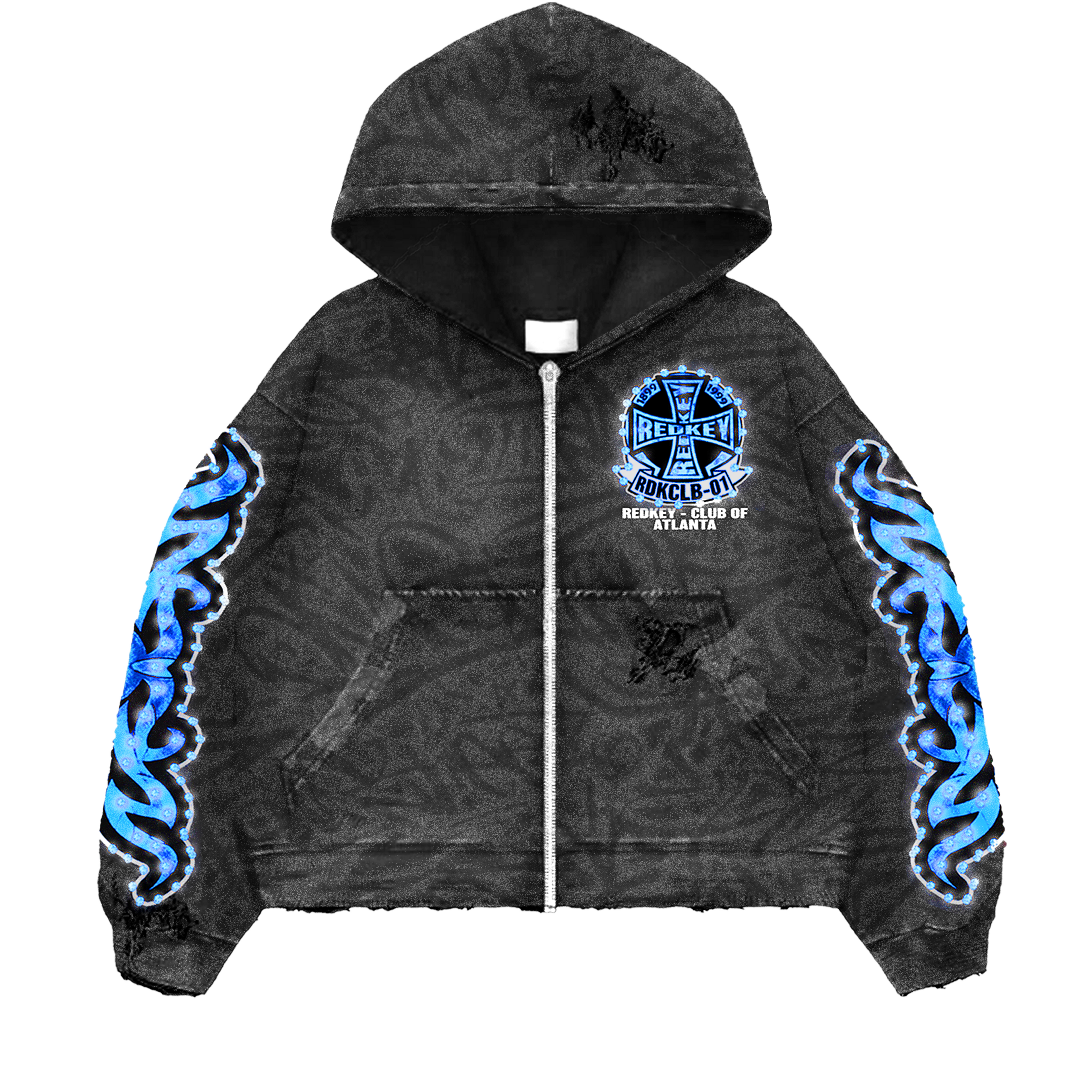 “ROGUE GRAFFITI” BLUE ZIP UP