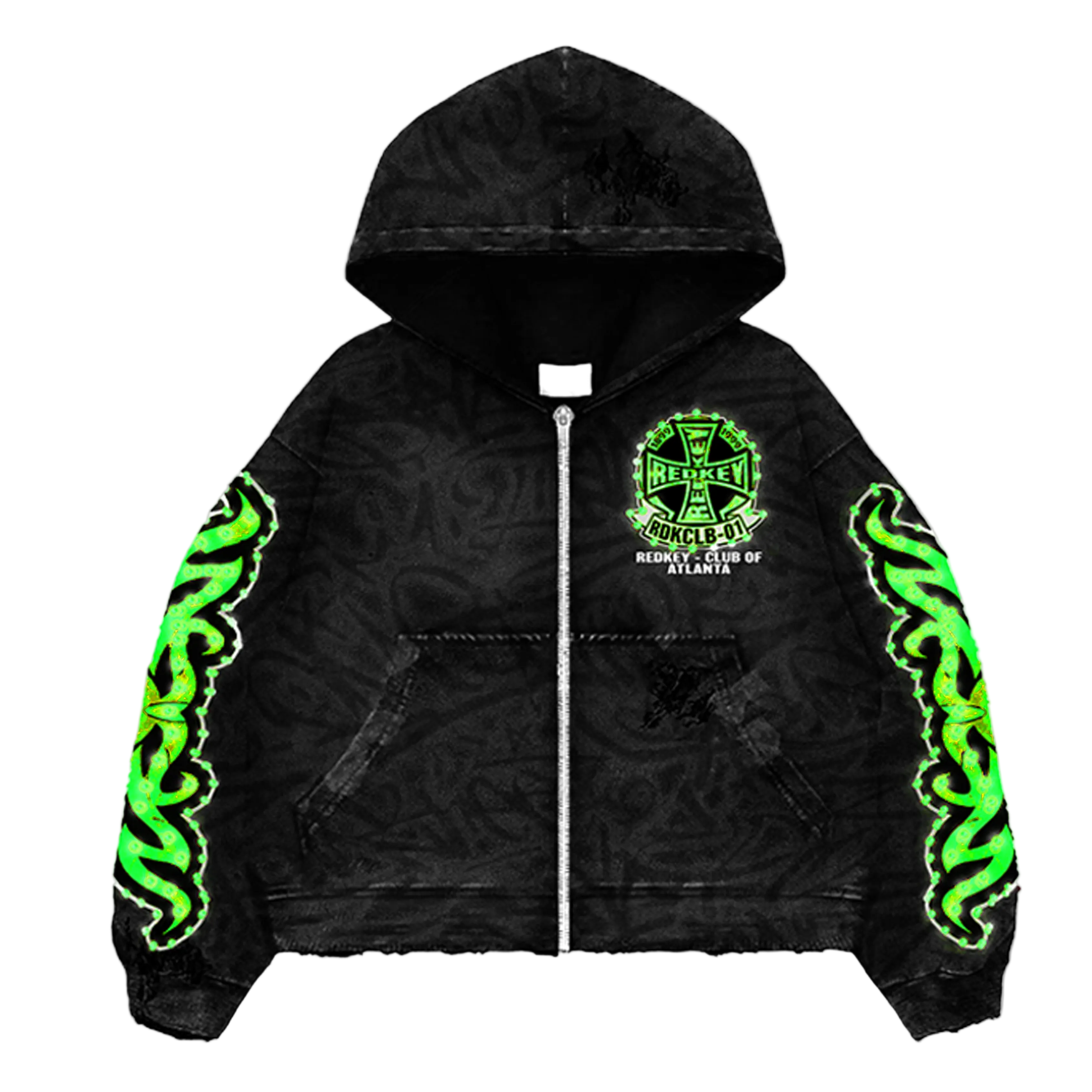 “ROGUE GRAFFITI” GREEN ZIP UP