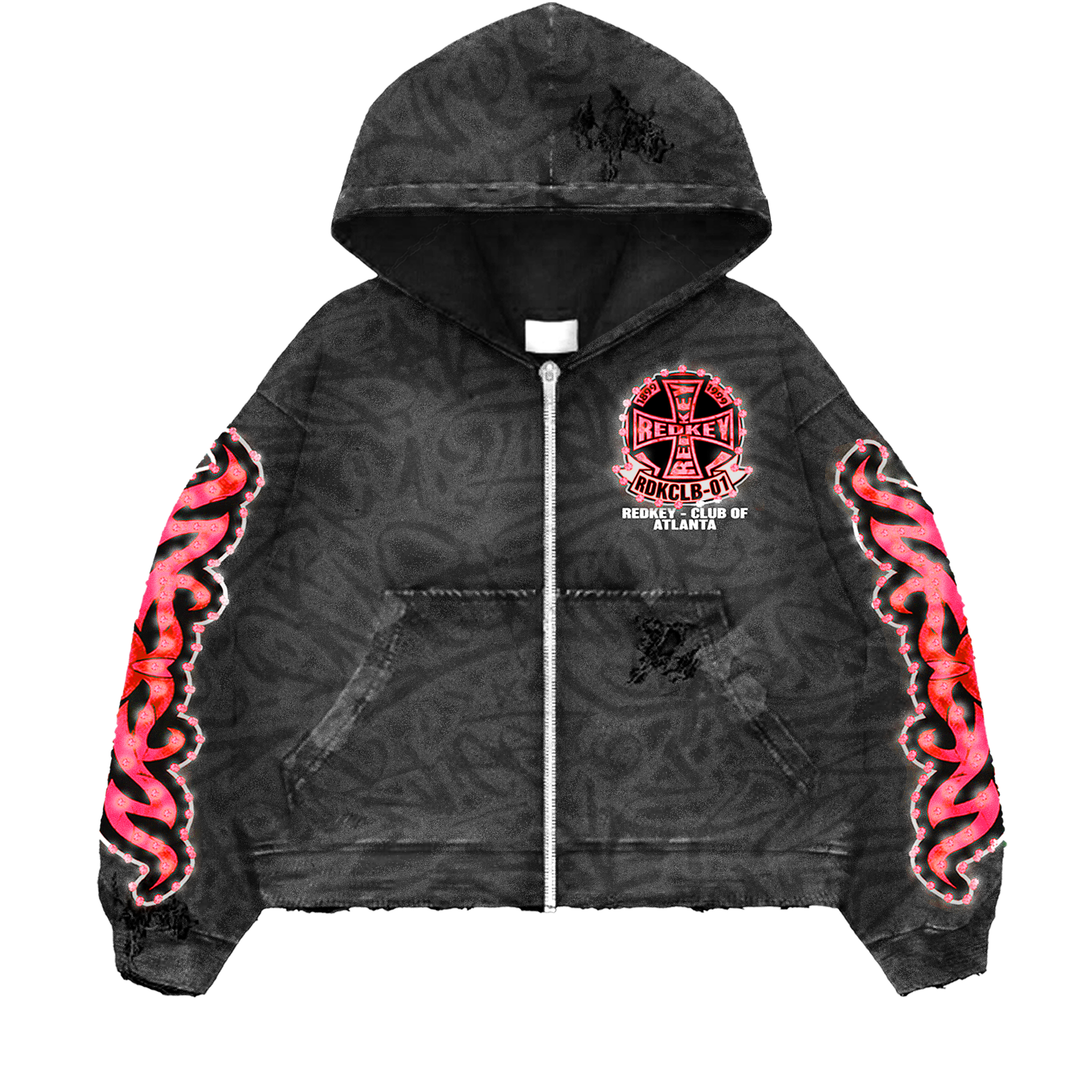 “ROGUE GRAFFITI” RED ZIP UP