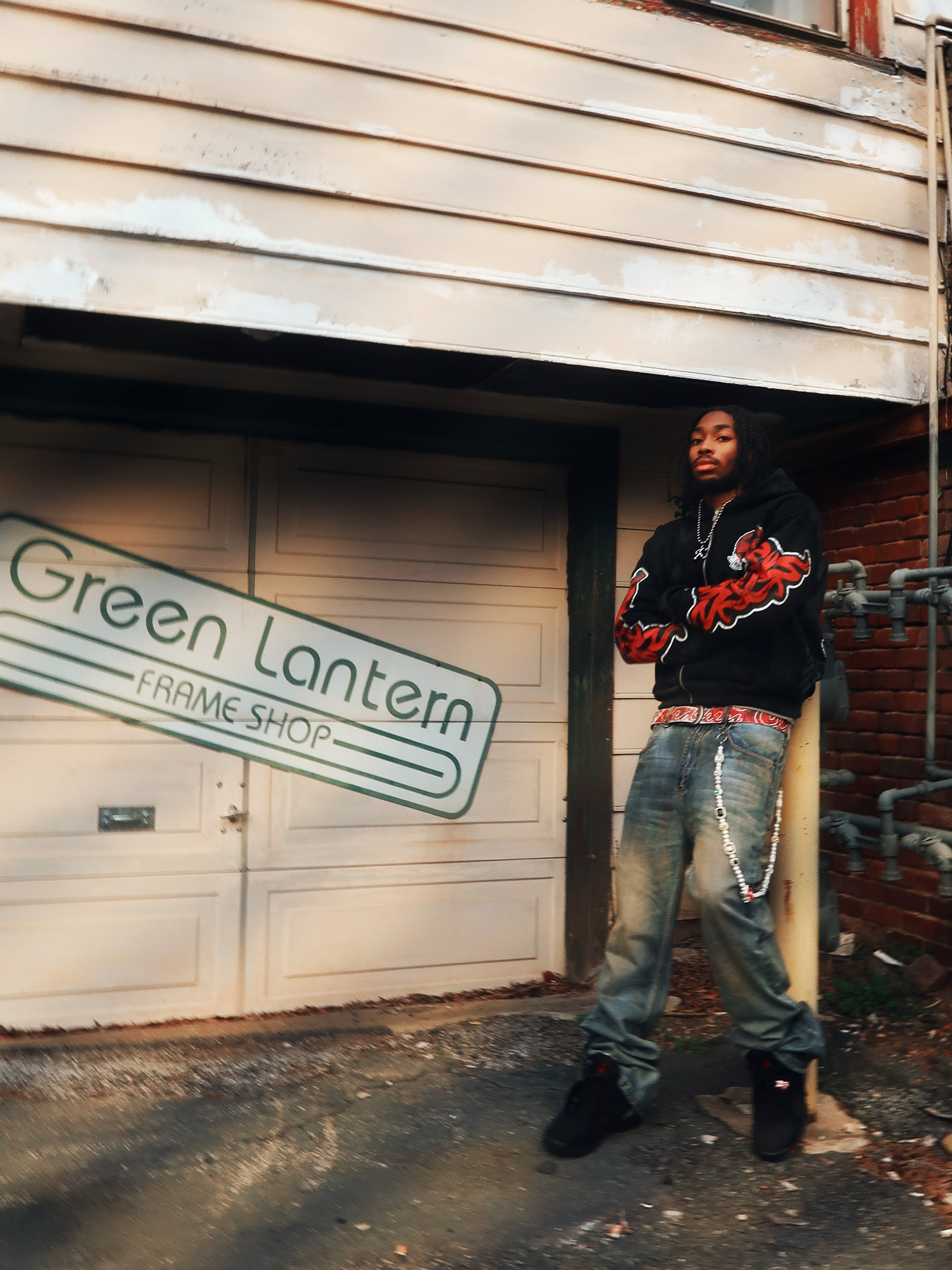 “ROGUE GRAFFITI” RED ZIP UP