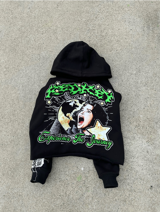 "PIECES OVER OPINIONS"  BLACK/GREEN